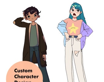 CHARACTER COMMISSION, character design, vtuber model, vtuber commission, dnd commission, character sheet, anime art commission, anime