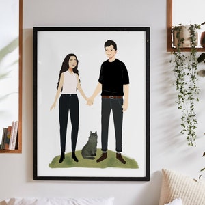 CUSTOM COUPLE PORTRAIT, Painting from Photo, Digital Art Commission, Art Commission, Custom portrait, Portrait from Photo image 4