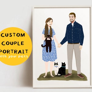 CUSTOM COUPLE PORTRAIT, Painting from Photo, Christmas gift , Art Commission, Commission Drawing from photo, Custom Drawing