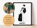 Custom Portrait | Custom Drawing | Minimalist Couple Portrait | Commission from Photo | Custom Minimalist Portrait | Minimalist drawing product logo
