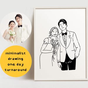 Ritratto personalizzato con disegno a tratteggio / Ritratto di coppia minimalista / Ritratto minimalista personalizzato / Ritratto personalizzato per coppia / Disegno personalizzato
