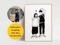 Custom Line Drawing Portrait | Minimalist Couple Portrait | Commission from Photo | Custom Minimalist Portrait | Custom Portrait product logo