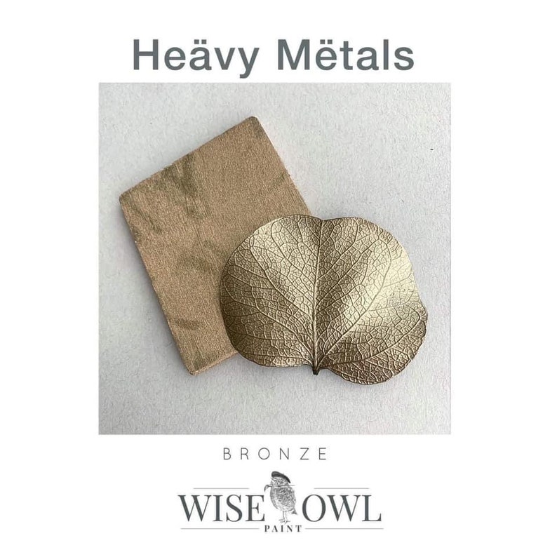 Wise Owl Heävy Metals Metallic Gilding Paint 4 oz, metallic, accent paint, decorative finish, hardware paint, durable, smooth image 2