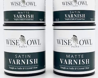Wise Owl Satin or Matte Varnish Pt Plus or Quart  Coat Furniture Sealer