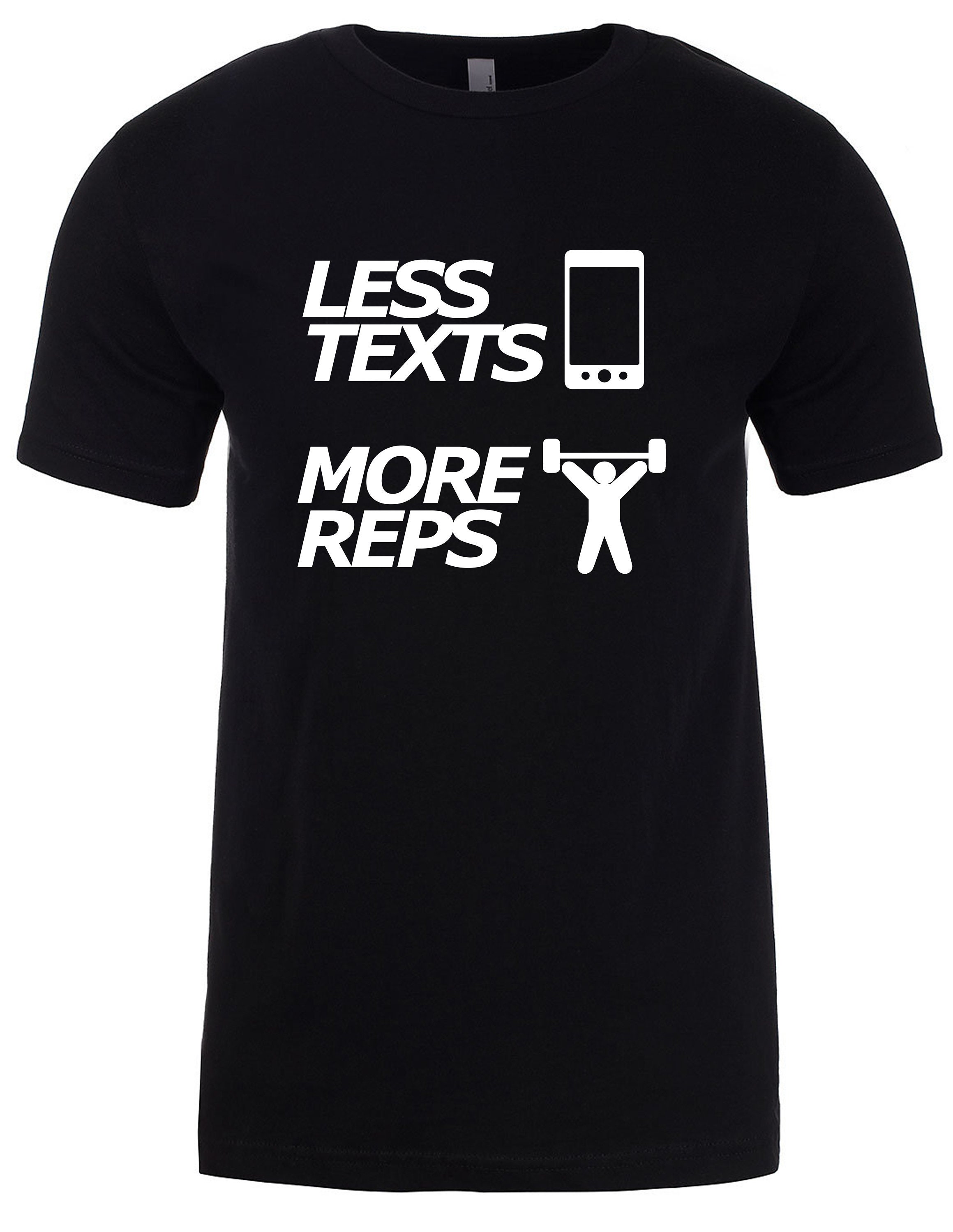 Moins de textes plus Reps noir T-Shirt hommes/femmes Moins de T-Shirt textes plus Reps noir T-Shirt de hommes/femmes e6d11b