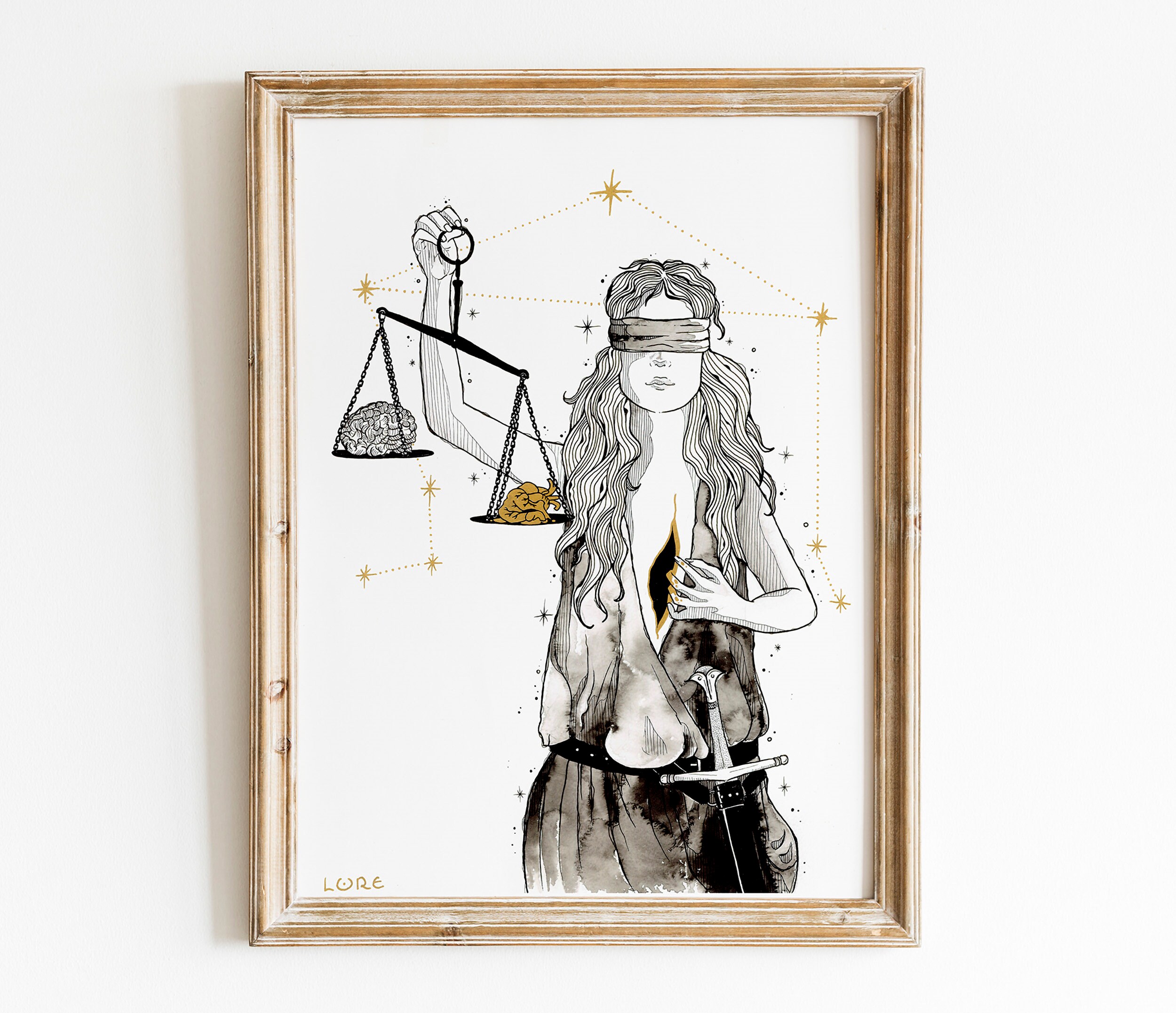 Libra/Balance - Constellation Ilustration 30x40