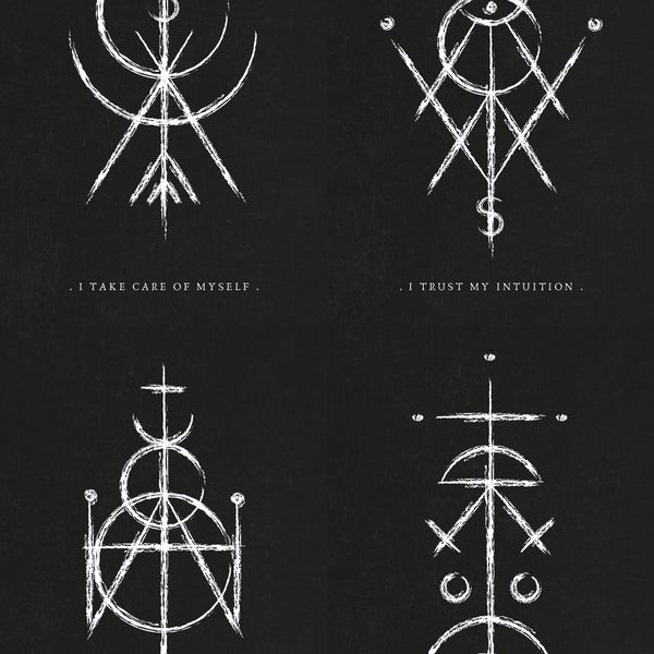 Illustration Sigil of intention - A5 size - Magic symbol - Witchcraft - Esotericism