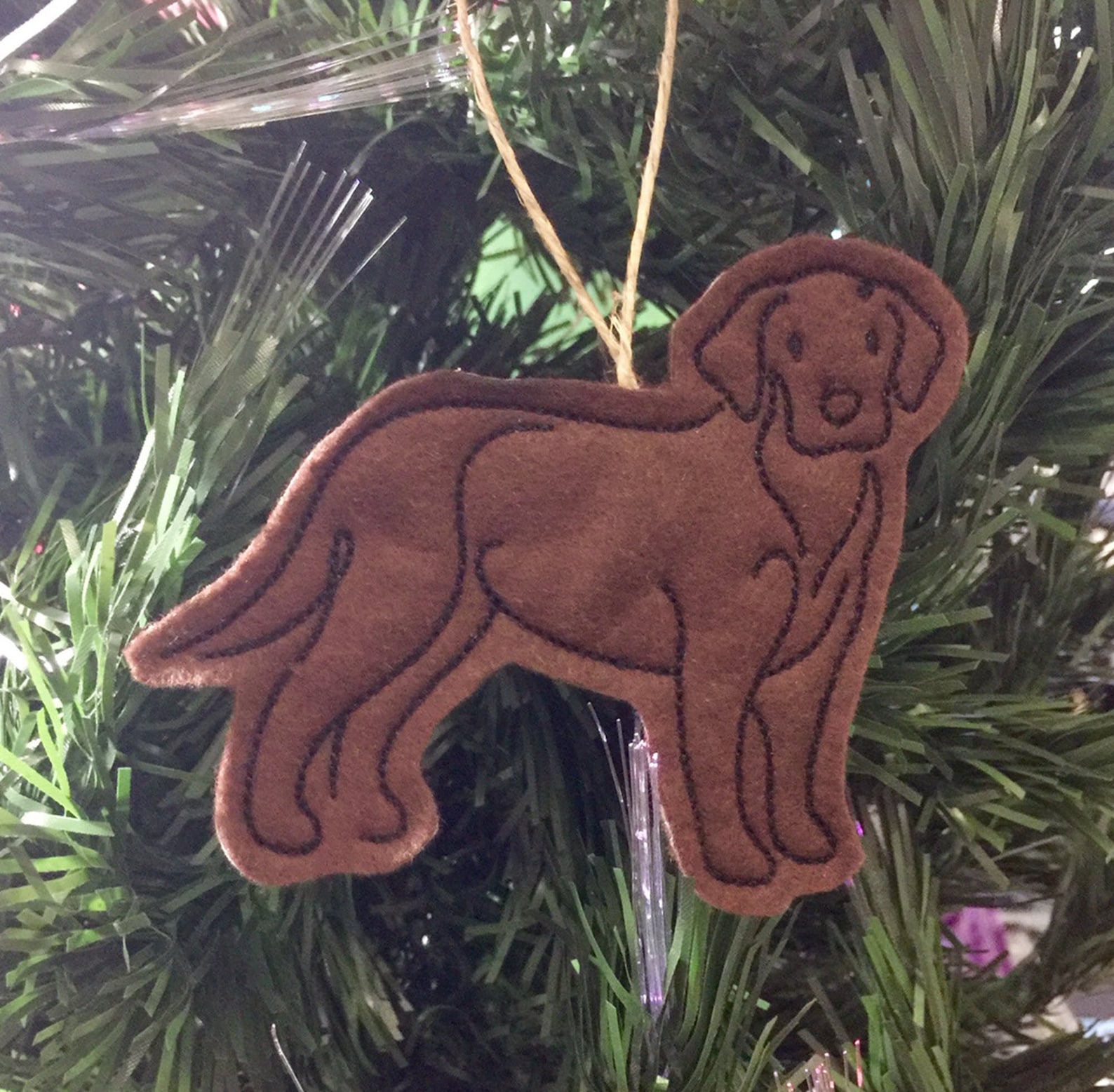Chocolate Lab Ornament. Felt Chocolate Lab Dog. Dark Brown Lab Etsy