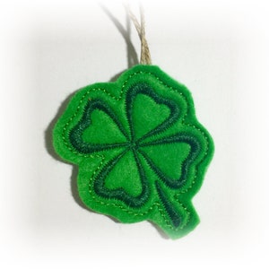 St. Patrick's Day Mini Ornaments in Set of 6 or Singles. Irish Celtic Knot Shamrock and Heart, 4 Leaf Clovers, Leprechaun Boot and Hat. Light 4 Leaf Clover