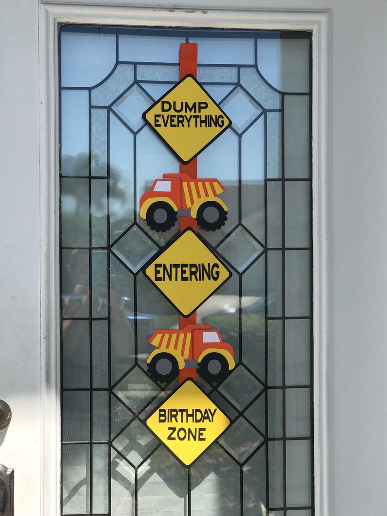 Construction / Dump Truck Door Sign Construction Zone Etsy