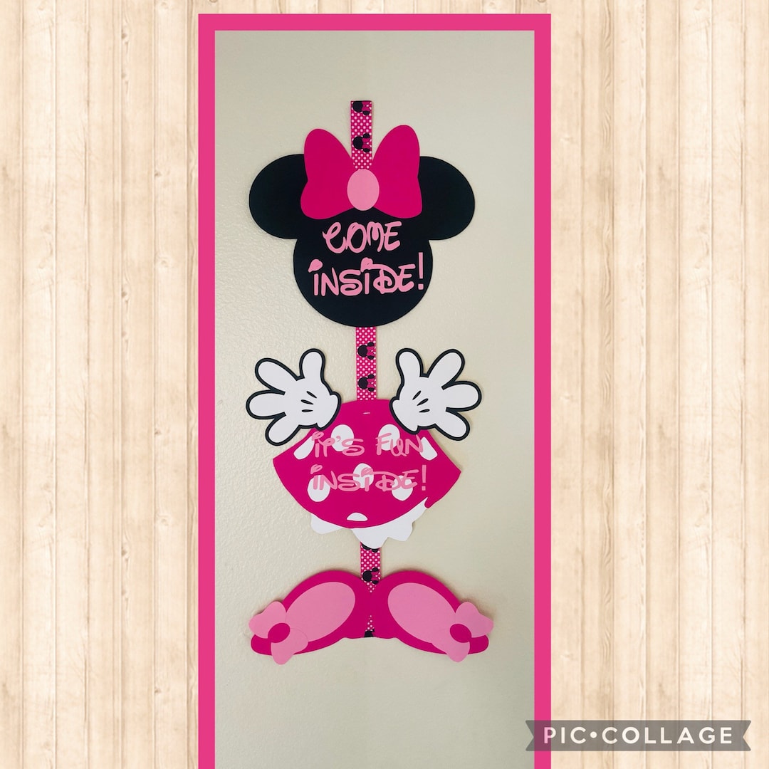 Come Inside Its Fun Inside Minnie Door Hang Minnie Birthday