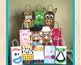 Bolsas de recuerdos de Toy Story, bolsas de regalo de Toy Story, bolsas de golosinas de Toy Story, bolsas de golosinas de Toy Story, bolsas de fiesta de Toy Story, fiesta de cumpleaños de Toy Story, Toy Story