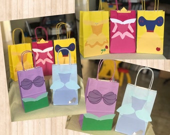 Princess Favor bags, Princess Treat Bags, Princess Goodie Bags, Princess Party Bags,Princess Birthday, Princess Party, Princess Gift Bags