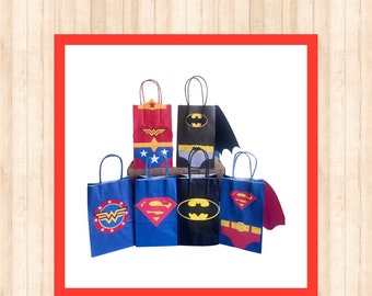Superhero Favor bag, Superhero Goodie bag, Superhero party bag, Superhero Candy bag, Superhero Treat bag, Superhero Party, Superhero