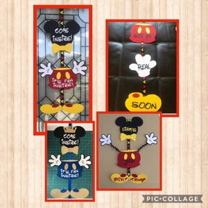 Come inside it’s Fun Inside door sign,Mickey Mouse Birthday Decorations,Mickey Birthday,Mickey Party,See ya real soon door hang,Mickey decor