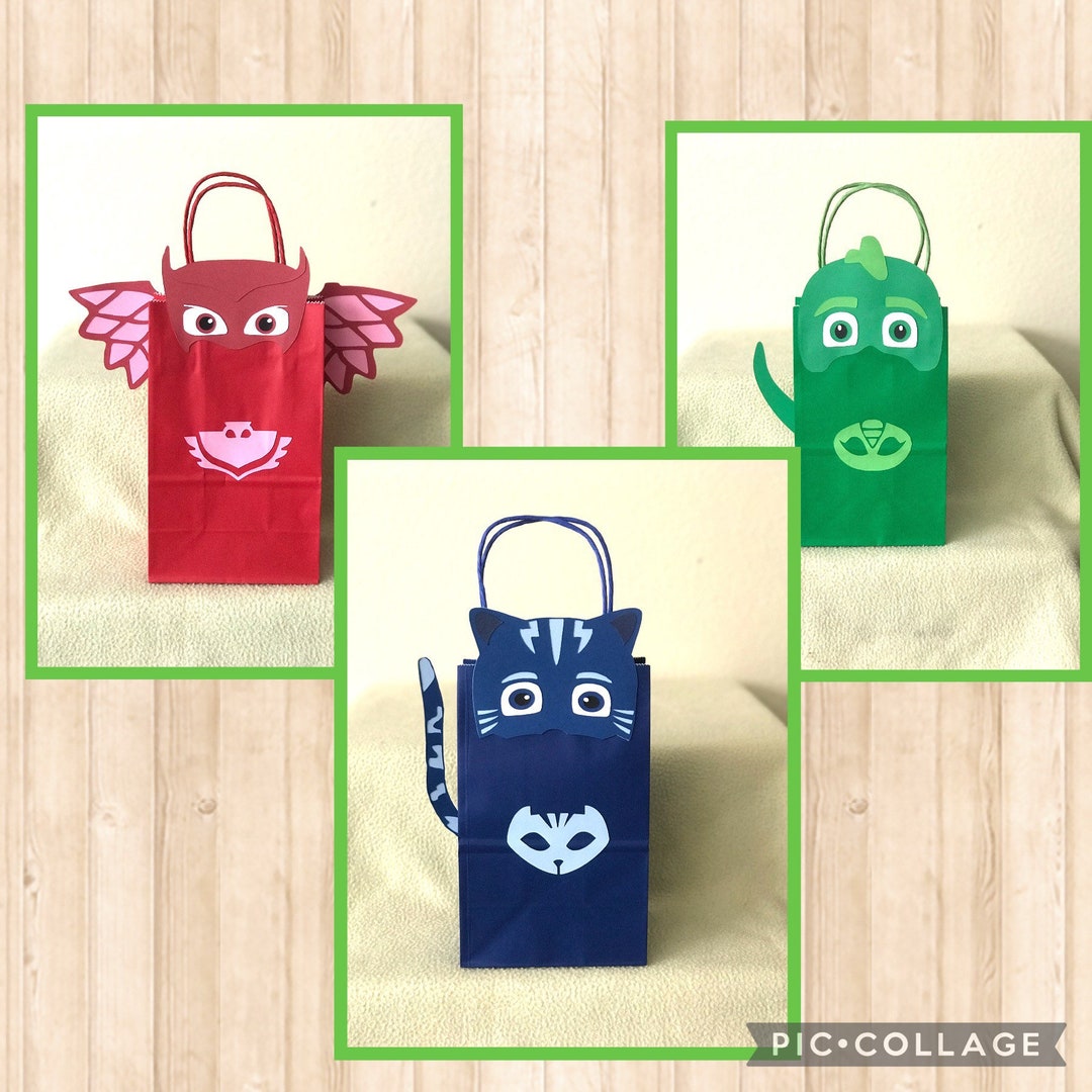 PJ Mask Favor Bag, PJ Mask Treat Bag, PJ Mask Goodie Bag, Pj Mask Party, Pj Mask Birthday Party