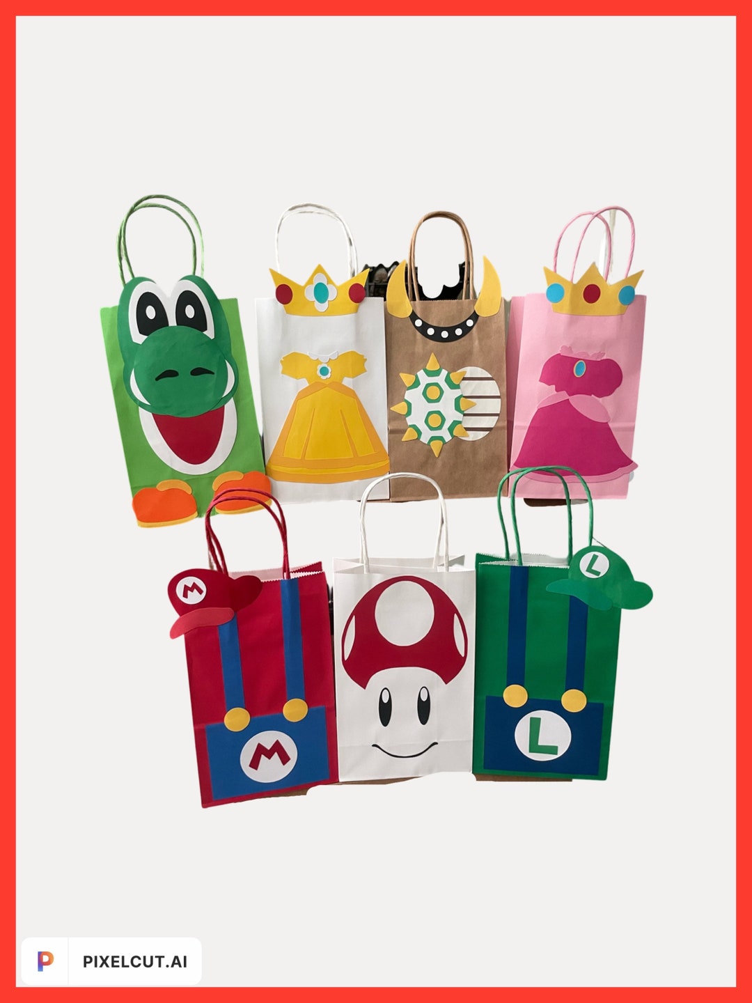 Mario Brothers Treat Bag Mario Brother Favor Bags Mario Goodie Bags