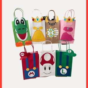 Mario Brothers Treat bag Mario Brother Favor bags Mario Goodie Bags Mario Birthday party Mario Party Gamer Birthday Mario Brothers Gift bags