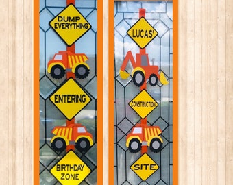 Construction / Dump Truck Door Sign, Construction Zone Welcome sign, Construction Party, Construction birthday, Construction Zone Door sign