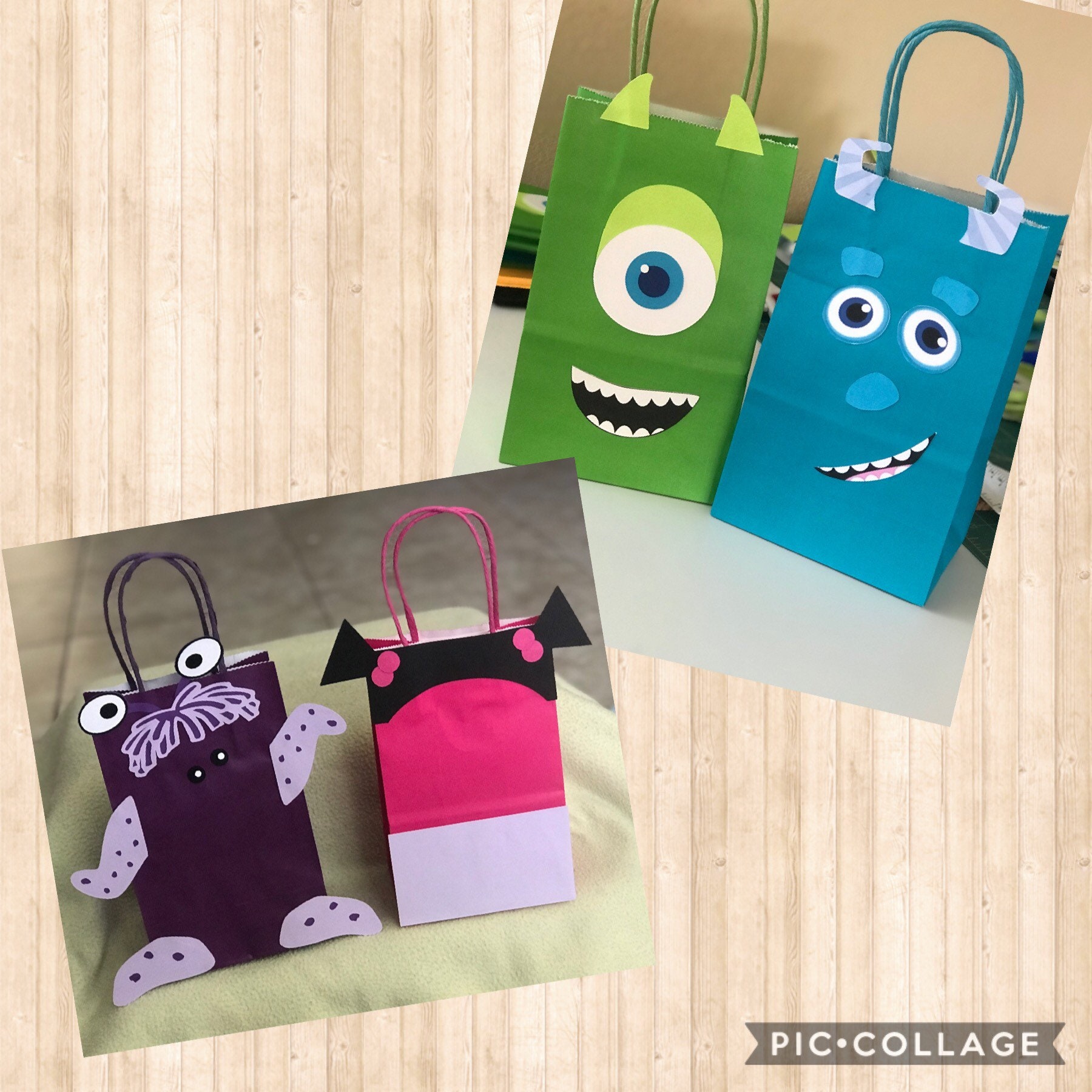Monsters Inc Inspired Treat Bags Monsters Inc Birthday | Etsy
