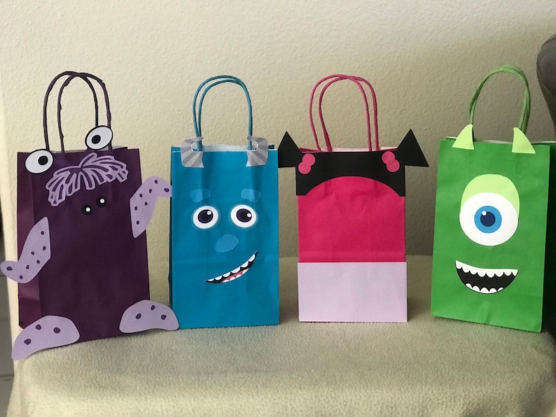 Monsters Inc Inspired Treat Bags Monsters Inc Birthday | Etsy