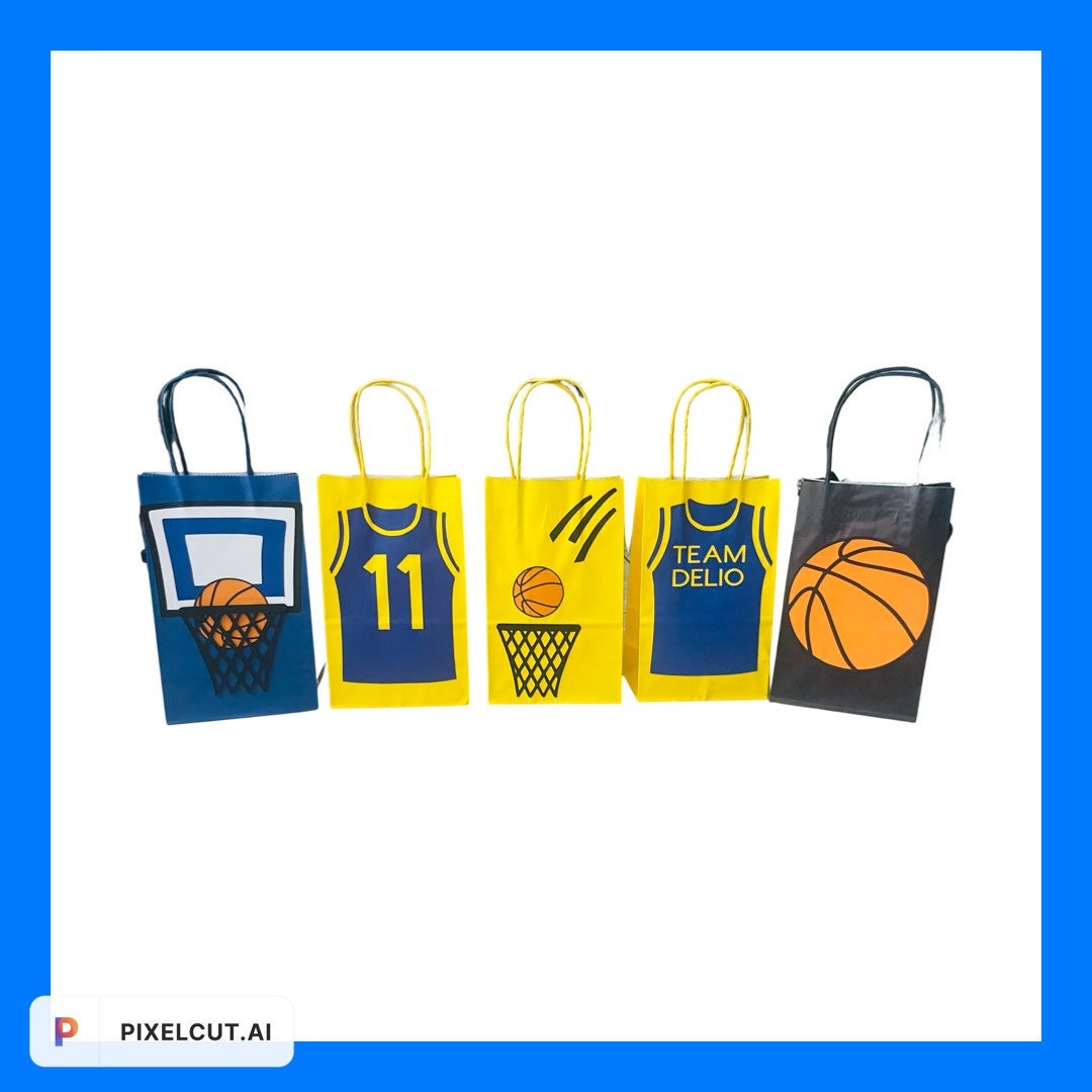 Basketball favor bags, Basketball Goodie bags, Basketball candy bags, Basketball treat bags, Basketball party, Basketball Birthday,
