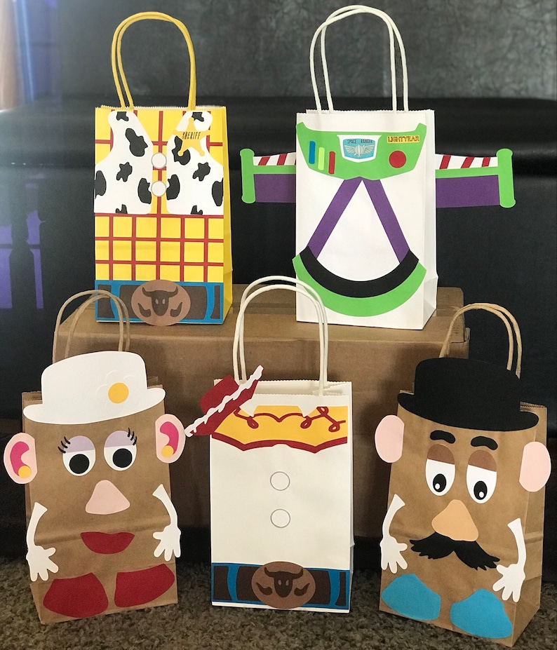 Toy Story Favor Bagstoy Story Gift Bags Toy Story Goodie Etsy Denmark