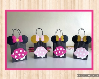Bolsas de regalo de Minnie Mouse, bolsas de golosinas de Minnie Mouse, bolsas de golosinas de Minnie Mouse, bolsas de regalo de Minnie Mouse, bolsas de fiesta de Minnie Mouse, bolsas de fiesta de Minnie Mouse