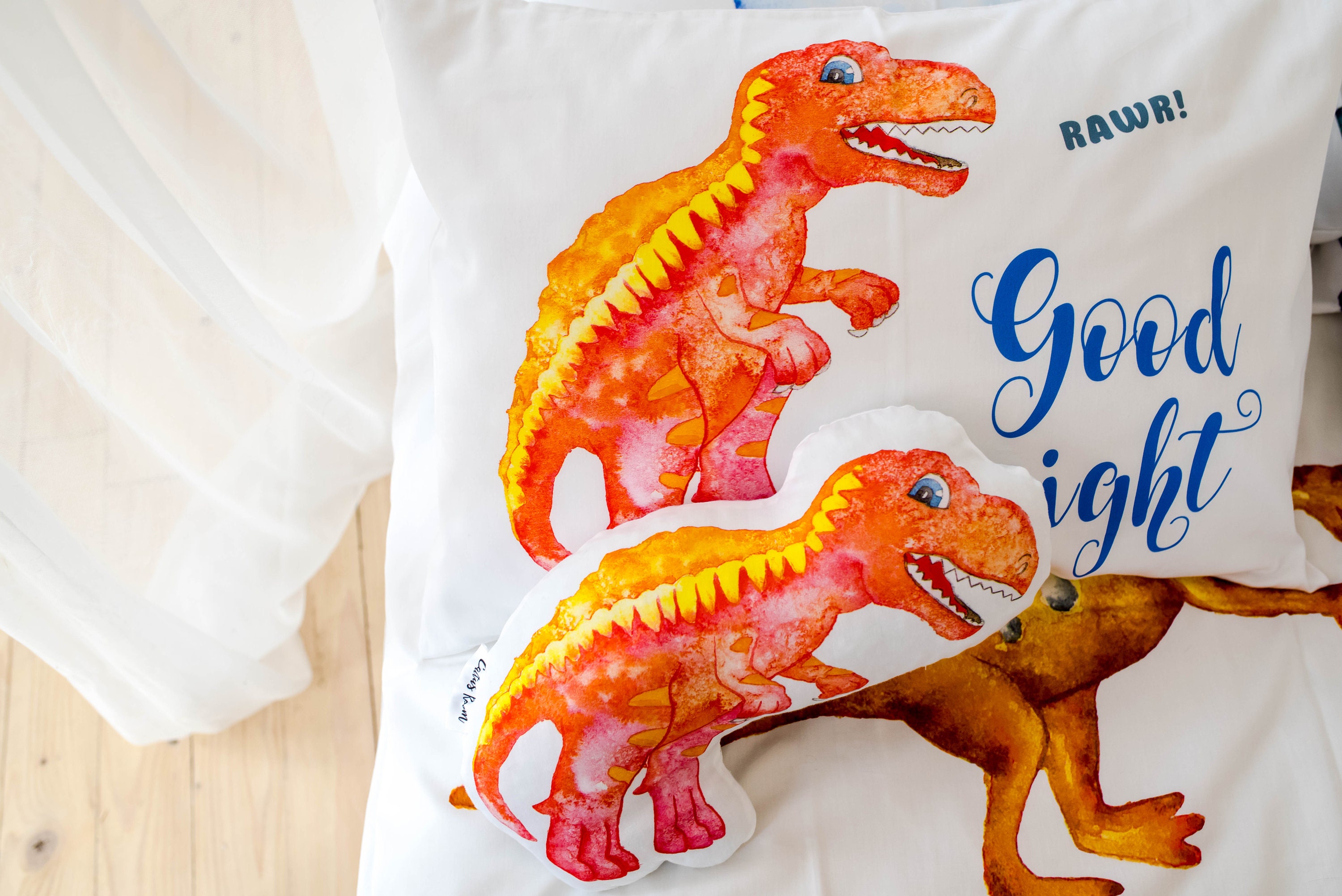 T rex pillow Dinosaur decorative pillow Baby gift Nursery Etsy