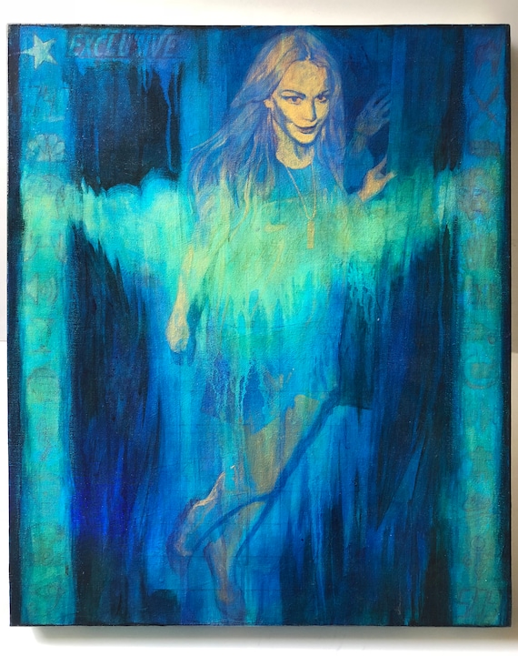 Lindsay Lohan Painting Westside Nightlife, Gold Pigment, Acrylic on Canvas - Etsy Lindsay Lohan Painting Westside Nightlife, Gold Pigment, Acrylic on Canvas - Etsy