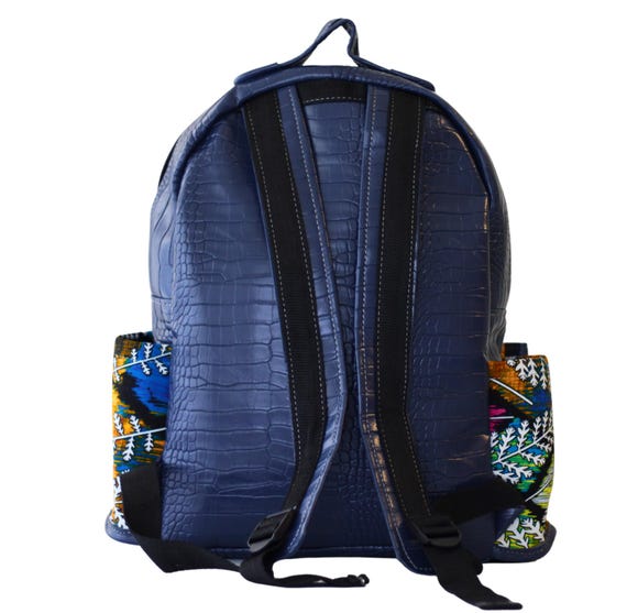 Unisex African Fabric Backpack – Laptop & Daypack With  display picture 3
