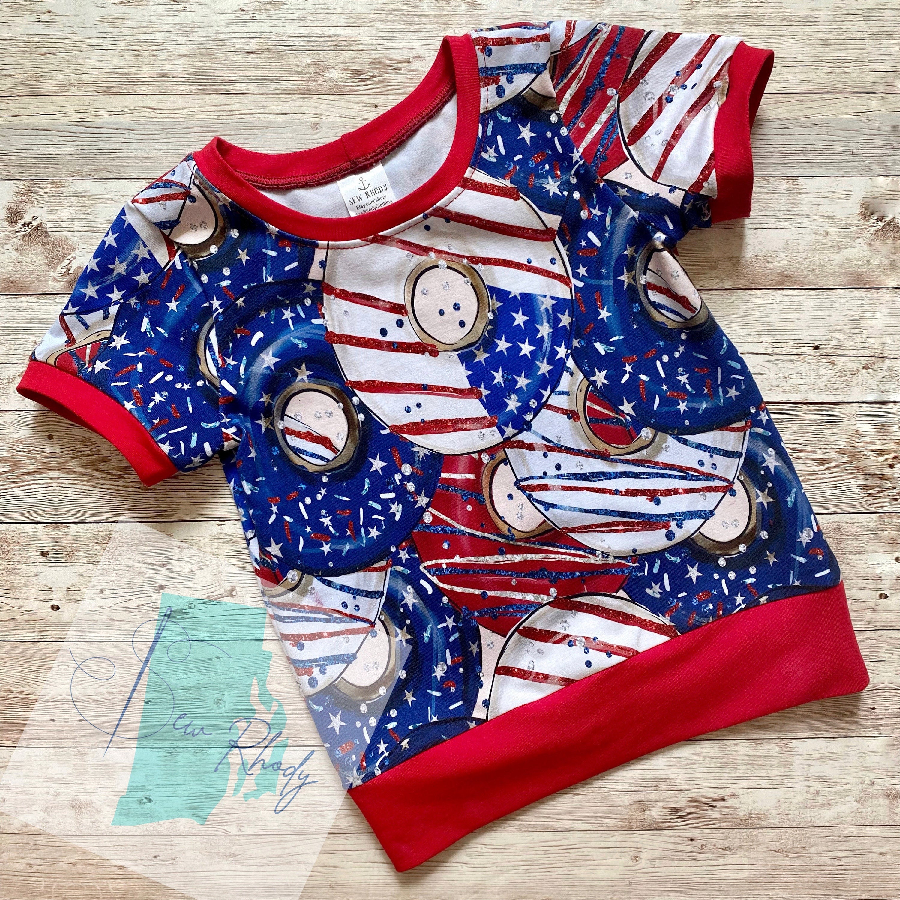 Patriotic Shirt for Kids Grow With Me 