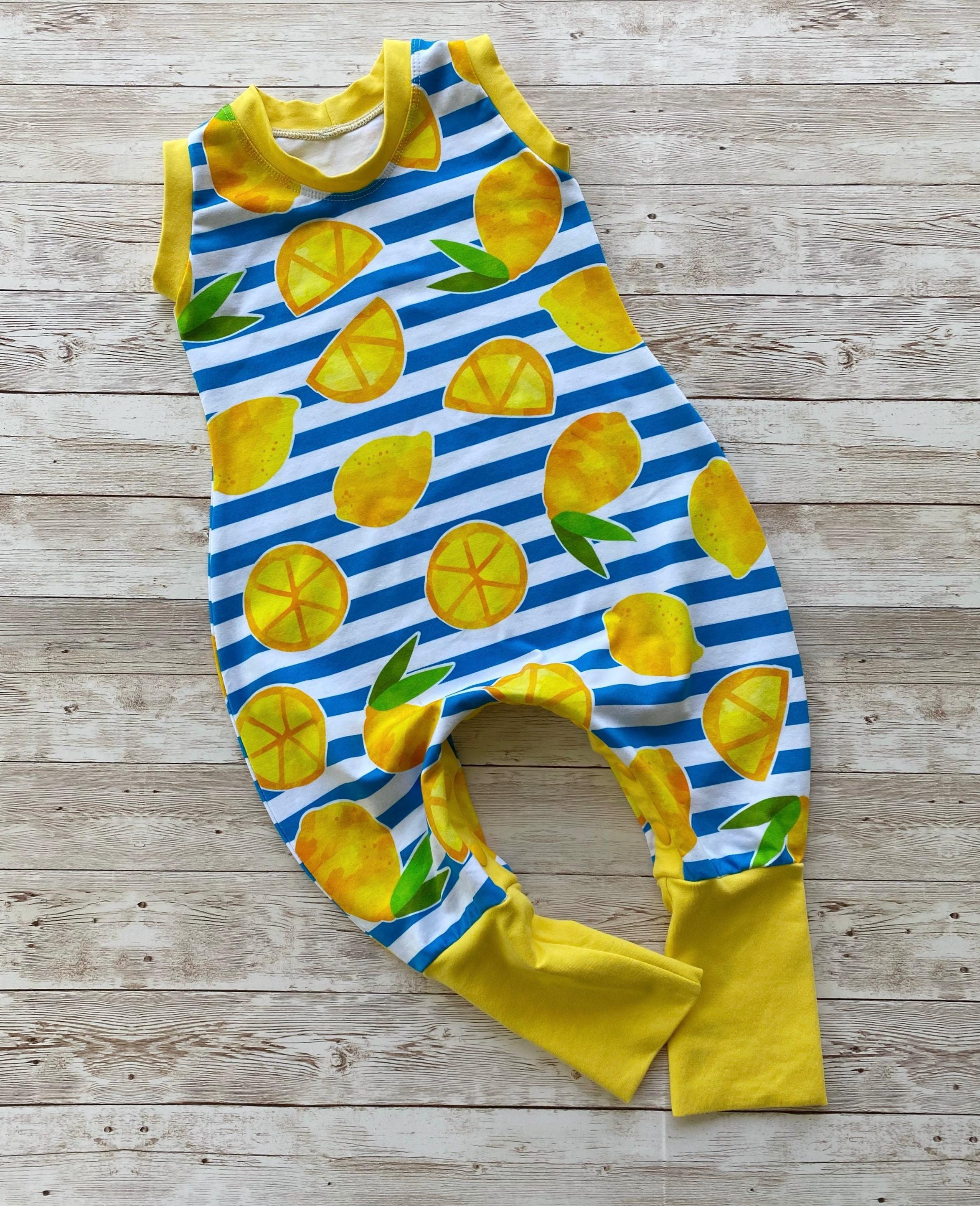 Lemon Print Baby Romper, 6-12 Month, Summer Sleeveless Outfit - Etsy
