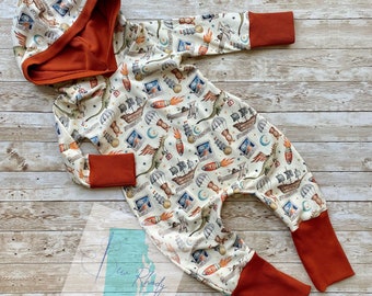 adventure outfit, 12-18 month boy clothes, romper for kids, baby clothes, long sleeve romper for baby, gender neutral baby clothes, baby boy