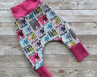 MTV Baby Harem Pants, Music Television Print, 0-3 Months