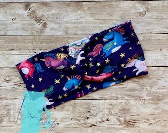 chubby unicorn headband, twist headbands for women, stretchy headband, wide headbands, birthday gift for her, unicorn gifts for girls