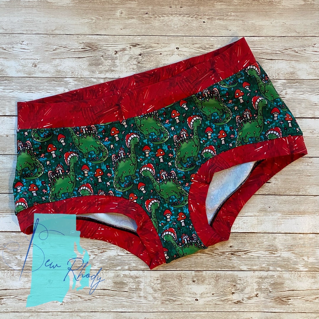 Dinosaur Underwear Dinosaur Mushroom Scrundies Womens Etsy