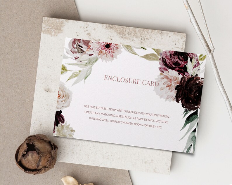 Corjl Wedding RSVP Card Template Burgundy Floral RSVP Card Editable Text WI356 Instant Access RSVP Template Corjl Wedding RSVP Card Template Burgundy Floral RSVP Card Editable Text WI356 Instant Access RSVP Template