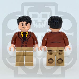 BRUCE WAYNE Custom Pad Printed Minifigure Super Heroes DC Comics Arkham Asylum Dark Knight