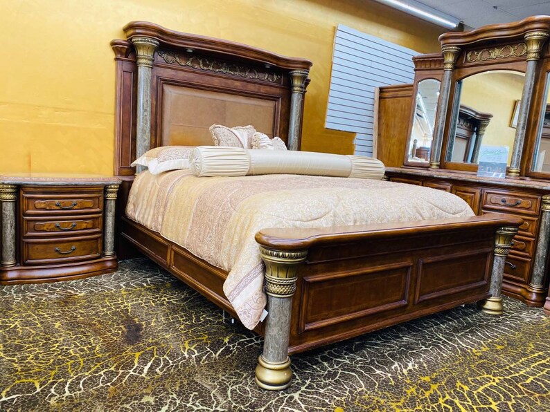 AICO by Michael Amini Torino 4PC King Size Bedroom Set Etsy
