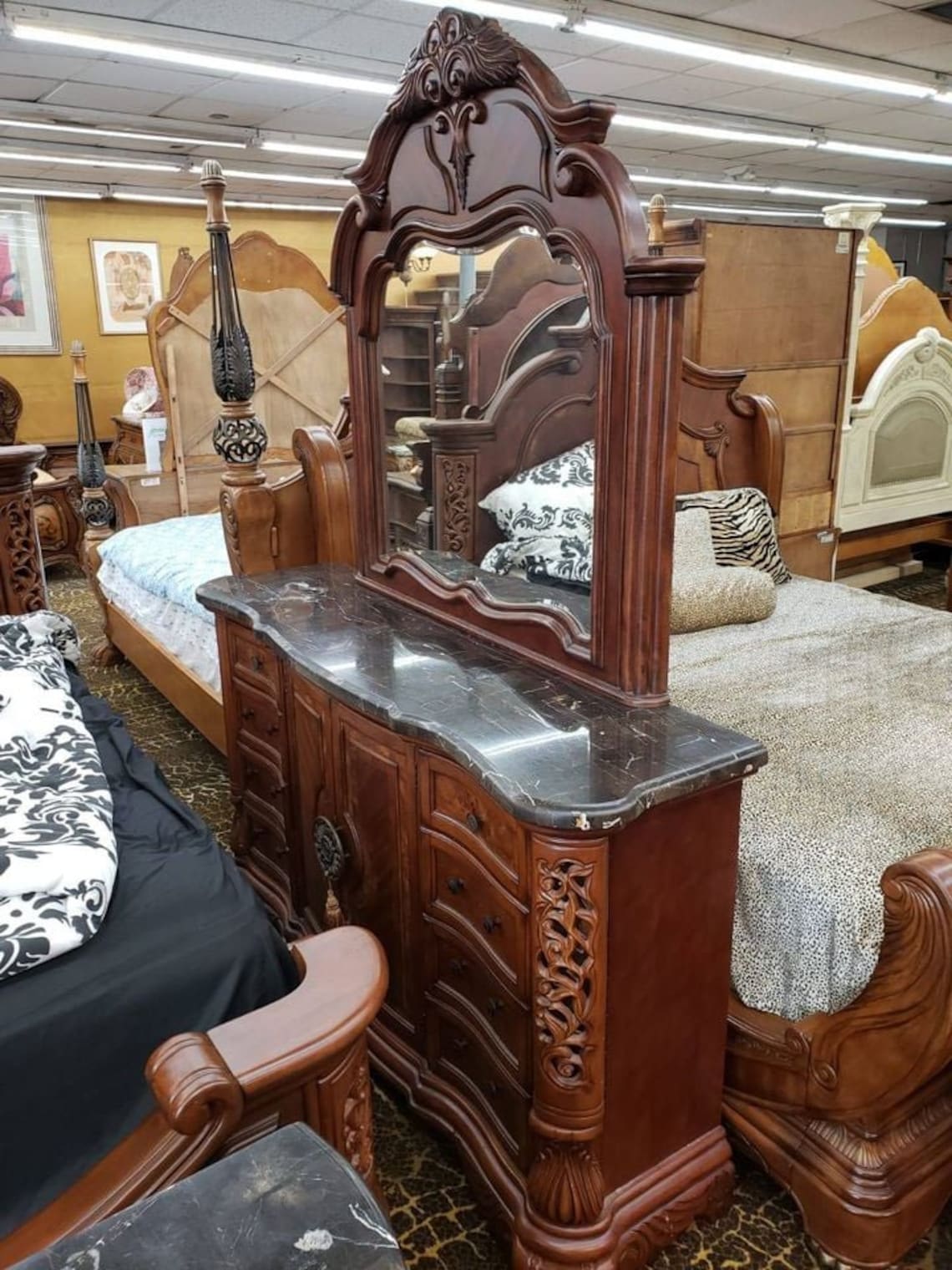 AICO by Michael Amini Excelsior 5PC King Size Bedroom Set - Etsy