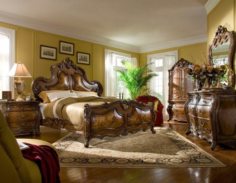 Aico By Michael Amini Palais Royale 5pc King Size Bedroom Set India Aico By Michael Amini Palais Royale 5pc, Victorian King Size Bedroom Set
