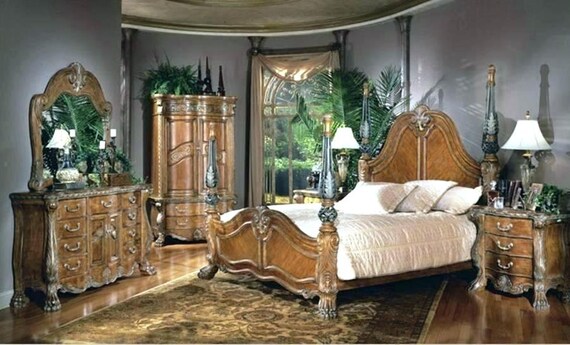 AICO by Michael Amini Eden Paradisio king size bedroom set ...