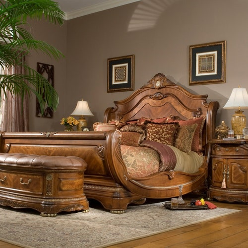 AICO by Michael Amini Cortina 5PC King Size Bedroom Set Etsy