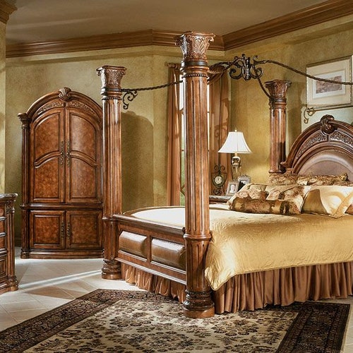 AICO by Michael Amini Monte Carlo Silver Snow 5PC King Size Etsy