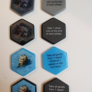 Castles of Burgundy (Special Edition Only) Acrylic Tile Stickers - Vinyl Stickers