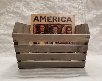 Unfinished LP Record Crate, Record Crate, Record Holder