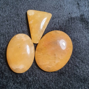 Natural orange Microcrystalline Quartz Cabochon, jewelry making and crafting supply
