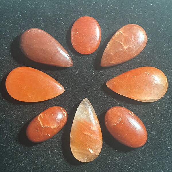 dense Red Actinolite quarts from Jequitinhonha Valley//small statement ring size cabochons//untreated actinolite-tremolite amphibole series