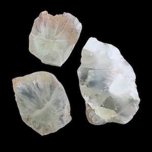 Prehnite slab set. 3-piece package deal, raw prehnite slab for crafting and collecting